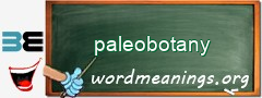 WordMeaning blackboard for paleobotany